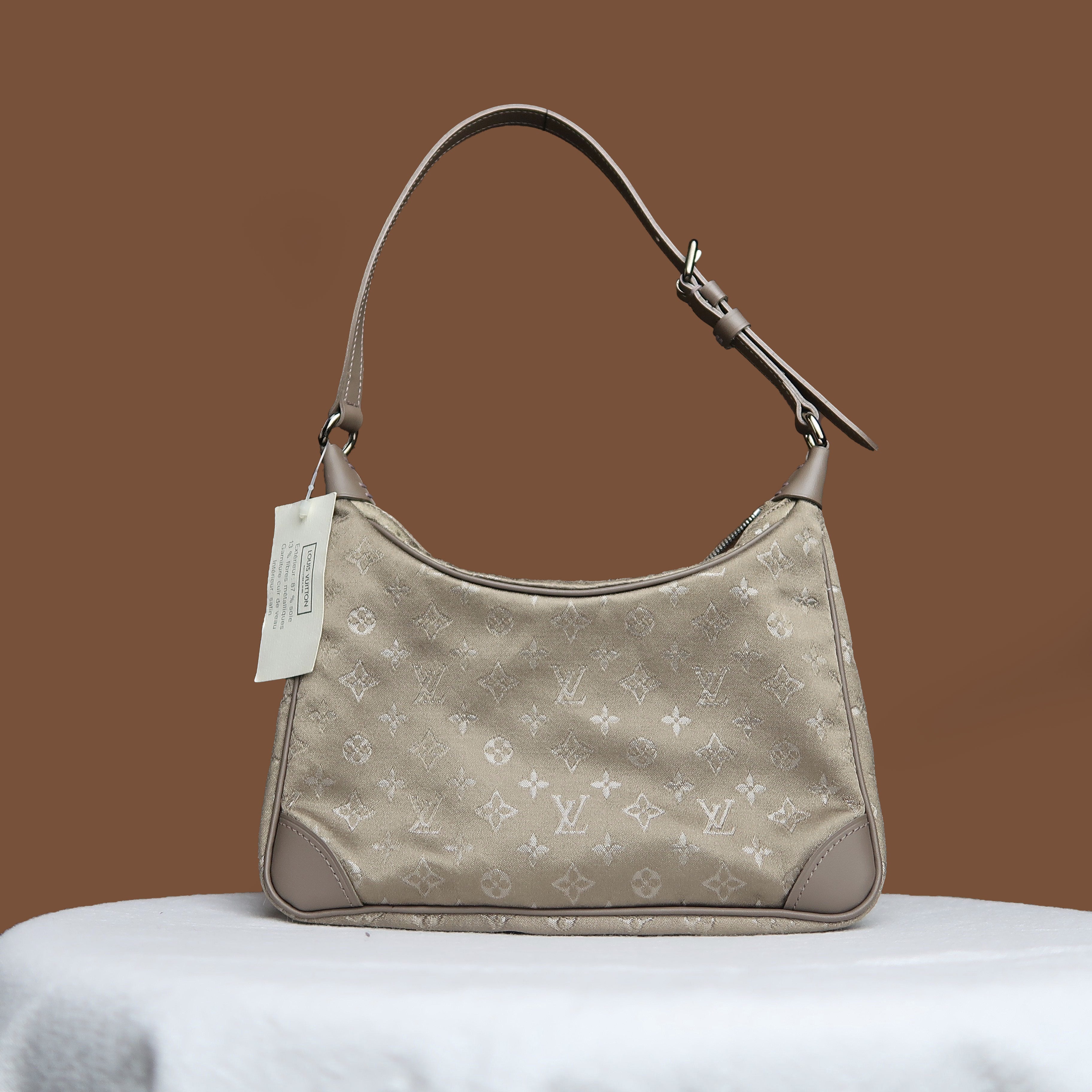 Louis Vuitton Little Boulogne Handbag Monogram Satin /Louis